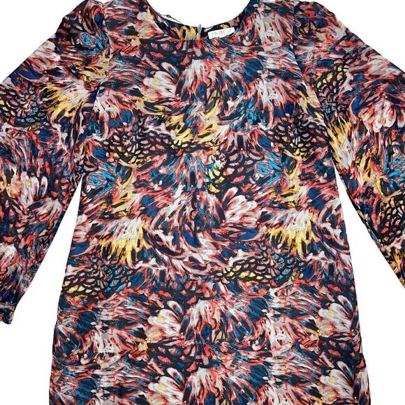 Love, Fire Smoldering A-Line Flare Sleeve Lined Dress Colorful Size XL - Picture 1 of 13
